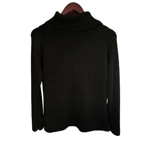 Josephine Chaus Women's Sm Black Knit Stretch Long Sleeves Cowl Neck Sweater Top - Picture 11 of 16